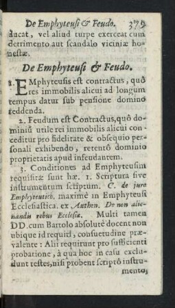 De Emphyteusi & Feudo