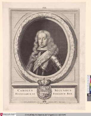 Carolus secundus hispaniarum et indiarum rex