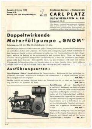 Doppeltwirkende Motorfüllpumpe