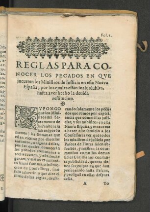 Reglas para conocer los pecados ...