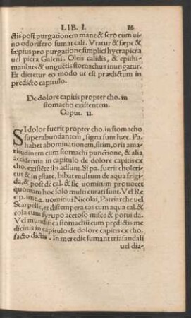 De dolore capitis propter cho. in stomacho existentem. Caput. 11.