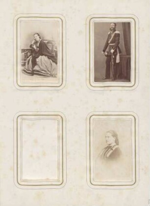links oben: Prinzessin Maria Maximilianowna rechts oben: Prinz Wilhelm von Baden links unten: leer rechts unten: Prinzessin Maria Maximilianowna
