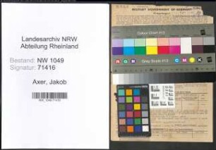 Entnazifizierung Jakob Axer , geb. 07.11.1898 (Haendler)