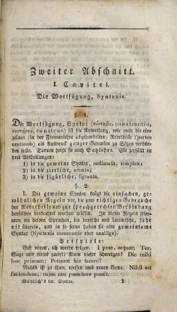 Theoretisch-praktisches Lehrbuch der lateinischen Sprache, 2. Syntax sammt Uebungen