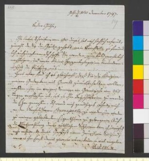 Brief von Sachsen-Gotha und Altenburg, August Prinz von an Goethe, Johann Wolfgang von