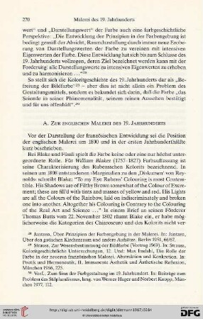 A. Zur englischen Malerei des 19. Jahrhunderts