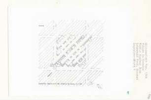 Wohnen in Havanna (Diplomarbeit bei Bernhard Hermkes): Lageplan und Isometrie 1:500