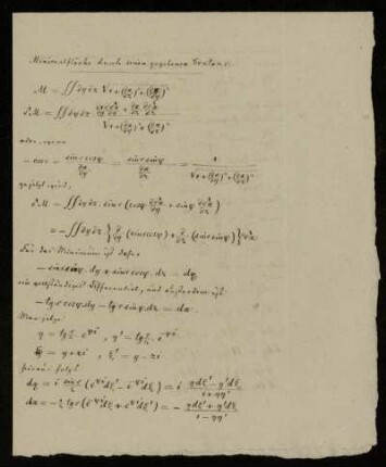 Dedekind, Richard: Minimalfläche [...]