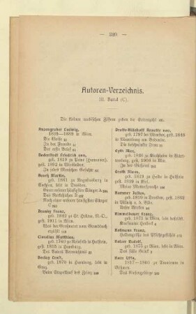 Autoren-Verzeichnis