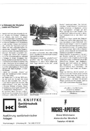 Die Odyssee der Skulptur "Knabe mit Fischen"