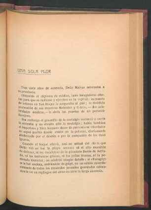 Una sola flor