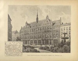 Äussere Ansicht vom Kaufhaus Jacob Ravené Söhne & Co., Wallstrasse 5-8