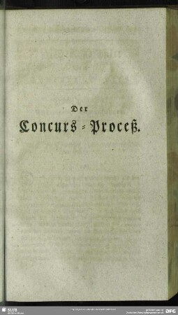 Vierter Abschnitt Vom Concurs-Proceß