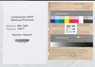 Entnazifizierung Heinrich Wyrichs, geb. 05.10.1893 (Postassistent)