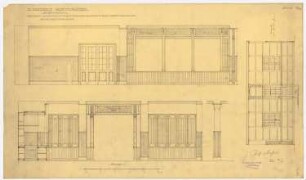 Warenhaus Wertheim, Rosenthaler Straße/Sophienstraße, Berlin 3. Bauabschnitt: Erfrischungsraum: Wandansichten, 1:25