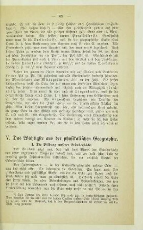 V. Das Wichtigste aus der physikalischen Geographie