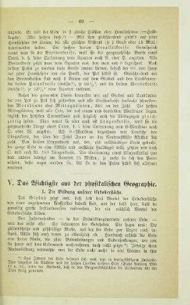 V. Das Wichtigste aus der physikalischen Geographie