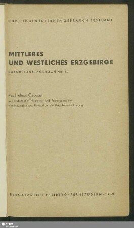 Mittleres und westliches Erzgebirge