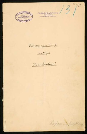Reichstag, Berlin Zweiter Wettbewerb: Erläuterungsbericht, 10 Blatt