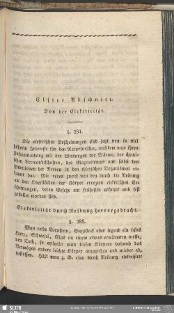 Elfter Abschnitt. Von der Elektricität