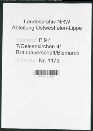 Sterberegister Standesamt Gelsenkirchen 4 Braubauerschaft Bismarck