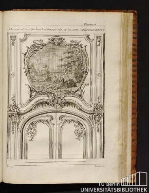 Planche 226. Decoration du haut d'une porte et de son couronnement.