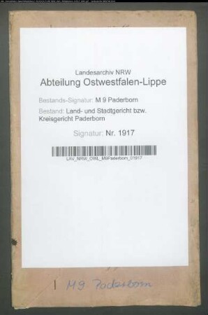 Erblasser: Lenz, Theresia, geb. Schütte; Ehepartner: Lenz, Caspar: