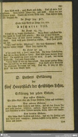 D. Luthers Erklrärung der fünf Hauptstücke der christlichen Lehre
