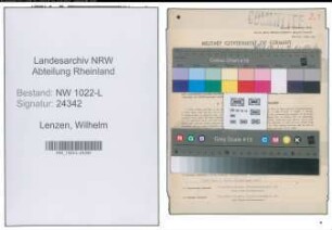 Entnazifizierung Wilhelm Lenzen , geb. 23.10.1889 (Dreher)