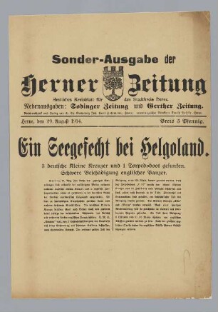 "Ein Seegefecht bei Helgoland"