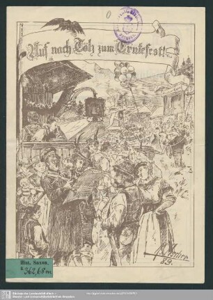 Auf nach Tölz zum Erntefest! : Festordnung für das Herbstfest am 11. Oktober 1889