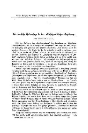 Die deutsche Heldenfrage in der völkisch-politischen Erziehung