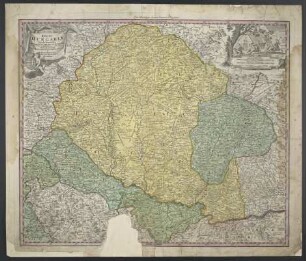 Regni Hungariae Tabula Generalis : Cum Privilegio Sacrae Caesarea Majestatis