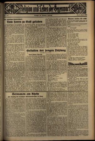 Dritte Ausgabe vom Sonntag, den 14. Juni 1936.