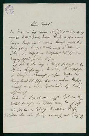 Brief vom 16. September 1876