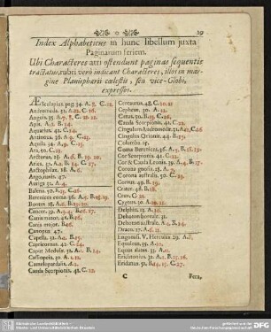 Index Alphabeticus in hunc libellum juxta Paginarum seriem.