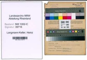 Entnazifizierung Heinz Langmann-Keller, geb. 15.03.1905 (Makler)