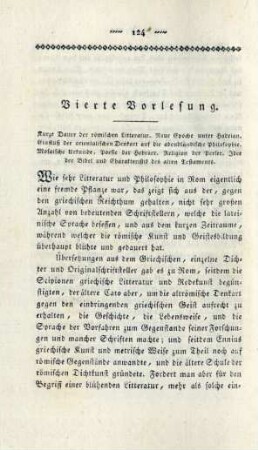 Vierte Vorlesung