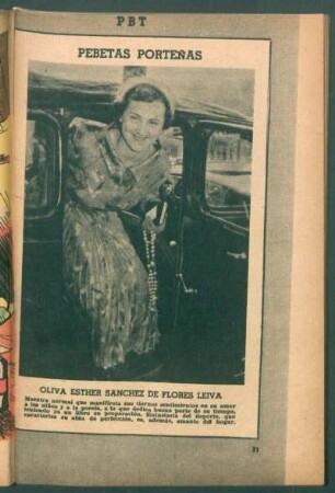 Oliva Esther Sánchez de Flores Leiva, maestra normal [...] - [Fotofgrafía] : Pebetas porteñas
