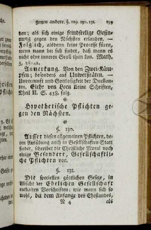 [II.] Hypothetische Pflichten gegen den Nächsten.