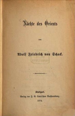 Nächte des Orients