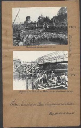 Herstellung der Unterbauarbeiten 07.07.1917. (Feldbahn Courcelles-Vitry)