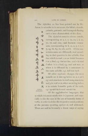 Corean alphabet.