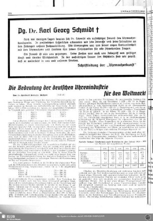 Pg. Dr. Karl Georg Schmidt †