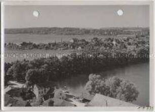 Ratzeburg, Blick vom Wasserturm auf die Stadt
