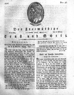 Nro. 36, Donnerstag den 20. Februar 1806