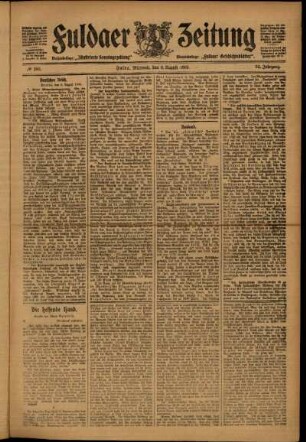 Ausgabe vom Mittwoch, den 09. August 1905.