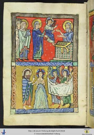 (12v) Darstellung im Tempel; Taufe Christi.