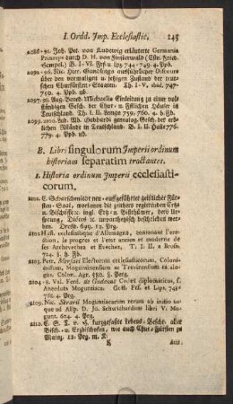 1. Historia ordinum Imperii ecclesiasticorum.