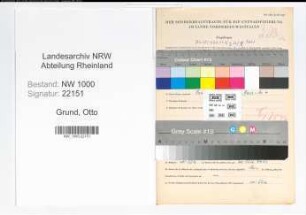 Entnazifizierung Otto Grund, geb. 04.10.1901 (Stadtinspektor)